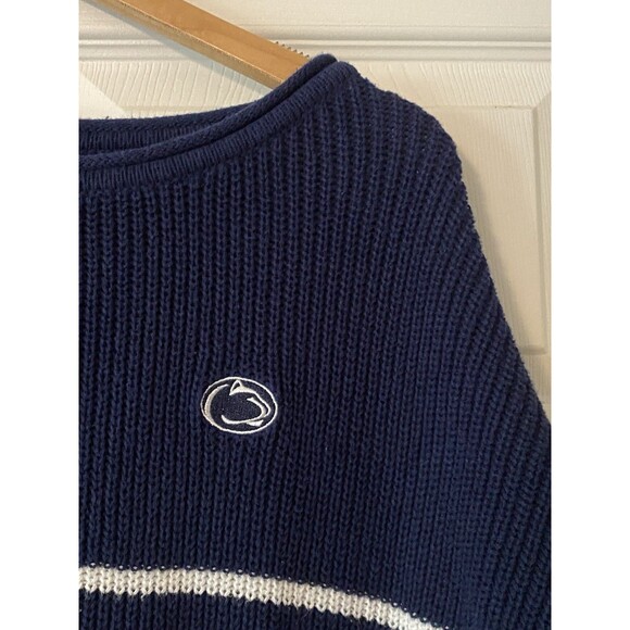 Penn State striped knit sweater with logo size XL Emerson Street PSU Football - Picture 2 of 7